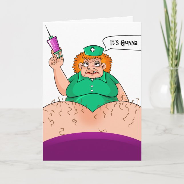 Nå snart, roligt, Humor Humous Nurse Medical Kort (Framsida)