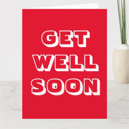 Nå snart, rött, vitt, modernt, fet kort