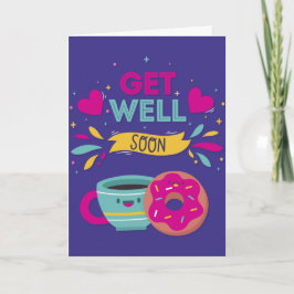 Nå snart, Sweet Donut och Coffee Hälsning Kort