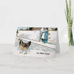 Nå snart Vintage Hen i Scarf Kort