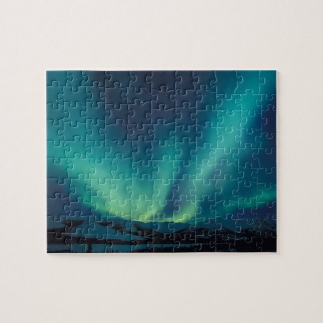 NA, USA, Alaska, Brooks Range, gardiner av grönt Pussel (Horisontell)