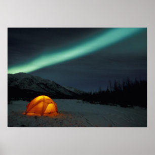 NA, USA, Alaska, Brooks Range. Gröna draperier Poster
