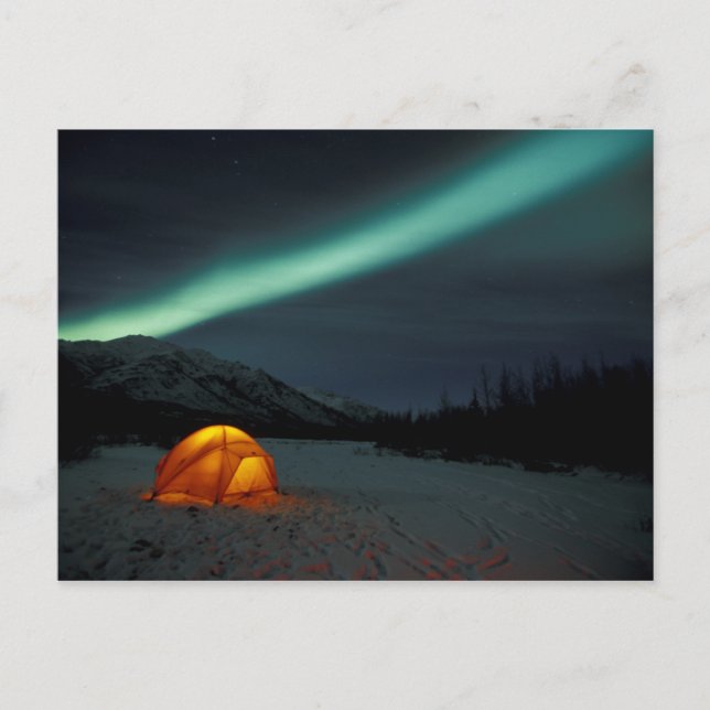 NA, USA, Alaska, Brooks Range. Gröna draperier Vykort (Framsida)