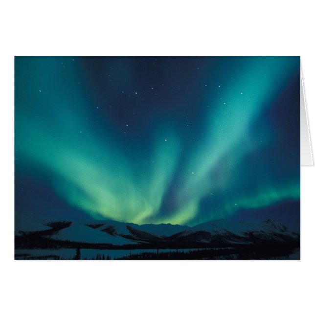 NA, USA, Alaska, Brooks Range, Gröna gardiner Hälsningskort (Framsidan Horizontal)