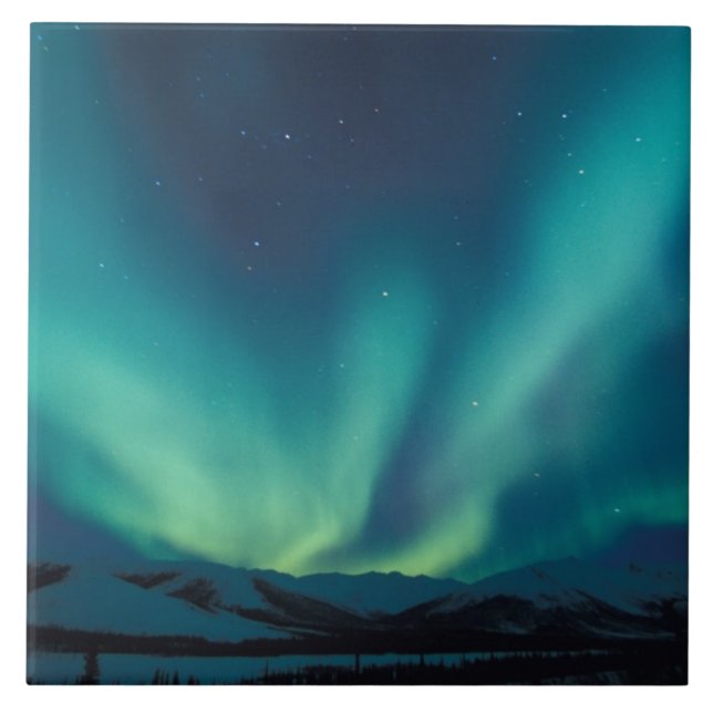 NA, USA, Alaska, Brooks Range, Gröna gardiner Kakelplatta (Framsidan)