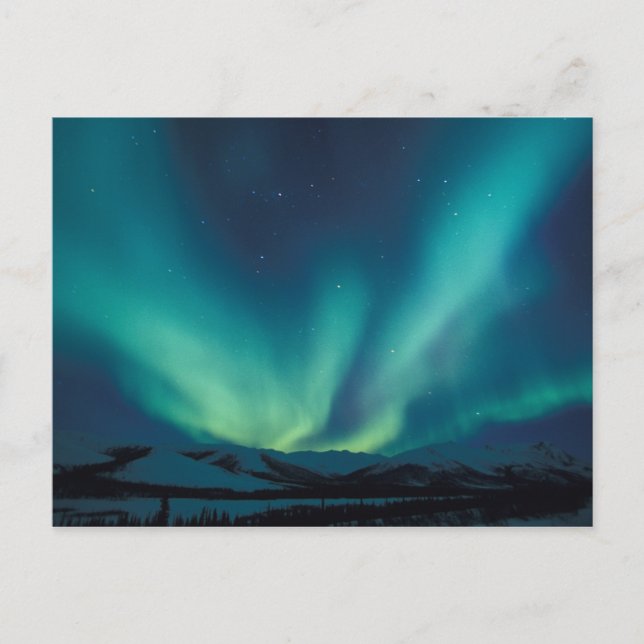 NA, USA, Alaska, Brooks Range, Gröna ridåer Vykort (Framsida)