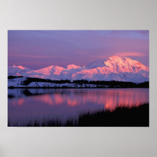 NA, USA, Alaska, Denali NP, Mt. McKinley Poster