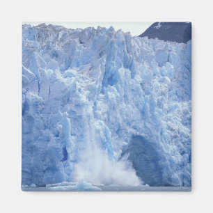 NA, USA, Alaska. Glacär som smulas sönder i vattne Magnet