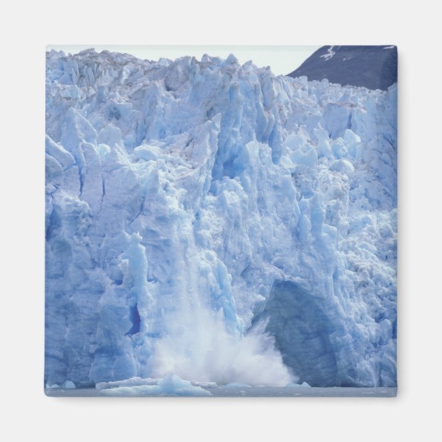 NA, USA, Alaska. Glacier faller ner i vatten Magnet (Framsidan)