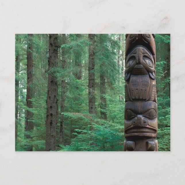 NA, USA, Alaska, Sitka, Sitka Totem Park A Vykort (Framsida)