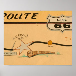 NA, USA, Arizona, Holbrook Route 66 road mural Poster
