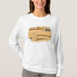 NA, USA, Arizona, Holbrook Route 66 väggmålning T-shirt