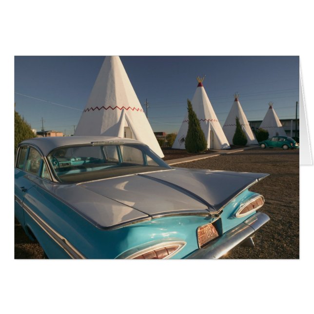 NA, USA, Arizona, Holbrook Route 66, Wigwam 2 Hälsningskort (Framsidan Horizontal)