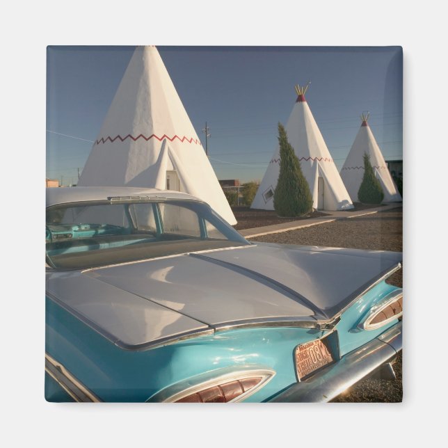 NA, USA, Arizona, Holbrook Route 66, Wigwam 2 Magnet (Framsidan)