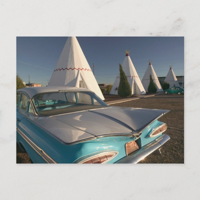 NA, USA, Arizona, Holbrook Route 66, Wigwam 2 Vykort (Framsida)