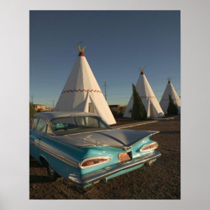 NA USA, Arizona, Holbrook rutt 66, Wigwam Poster