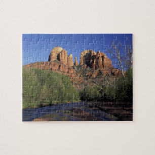 NA, USA, Arizona, Sedona. Cathedral Rock och Oak Pussel
