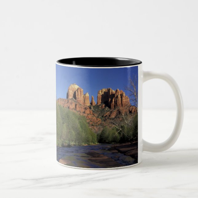 NA, USA, Arizona, Sedona. Katedral Sten och Oak Två-Tonad Mugg (Höger)