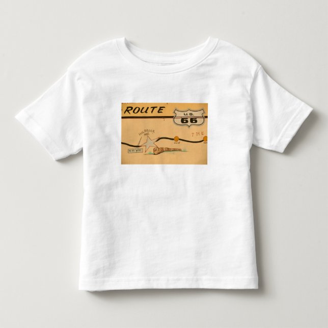 NA USA, Arizona, väggmålning för väg för Holbrook T Shirt (Framsida)