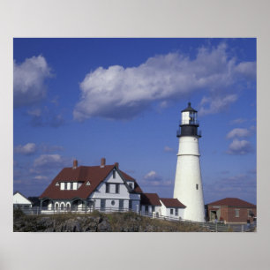 NA, USA, Maine, nära Portland, Portland Head Poster