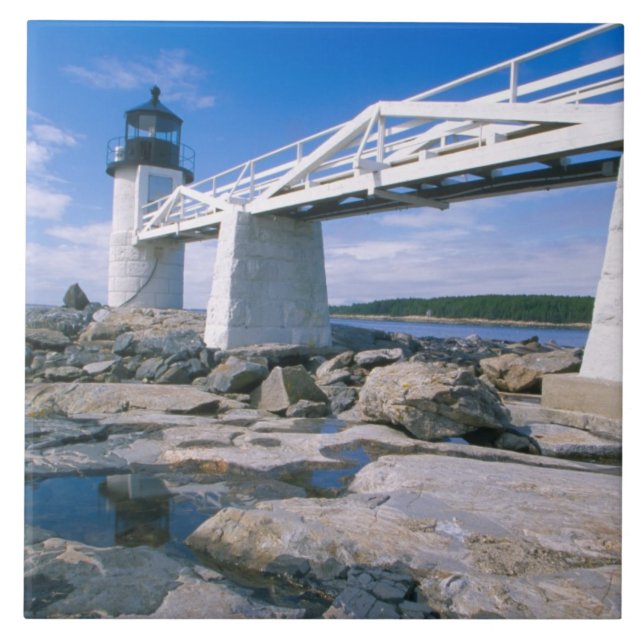 NA, USA, Maine, Port Clyde.  Marshallpunkt Kakelplatta (Framsidan)