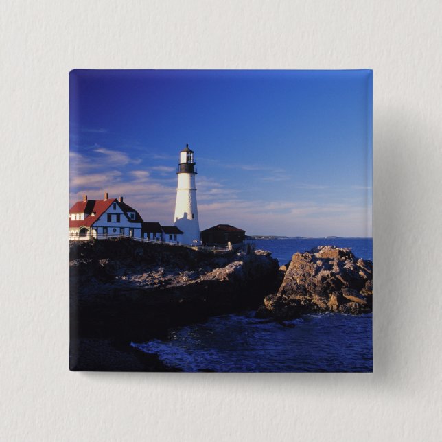 NA, USA, Maine. Portland Head fyr. Knapp (Framsida)