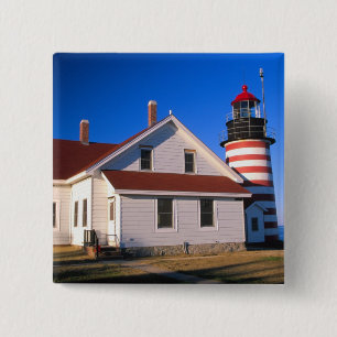 NA, USA, Maine. West Quoddy fyr belägen nära Knapp