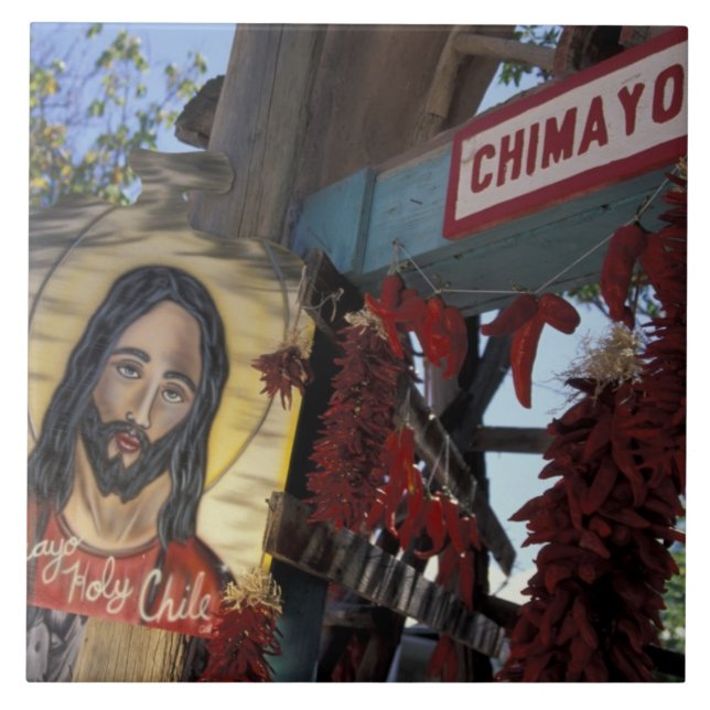 NA, USA, New mexico, Santa Fe. Kakelplatta (Framsidan)