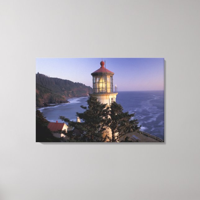 NA, USA, Oregon, Heceta Head Lighthouse Canvastryck (Framsida)