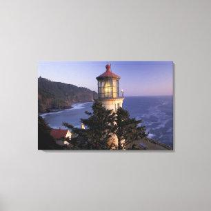 NA, USA, Oregon, Heceta Head Lighthouse, Canvastryck