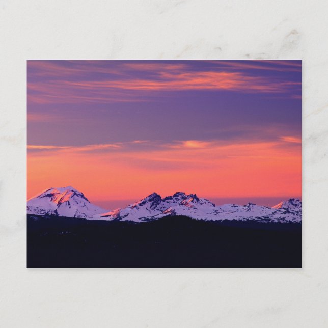 NA, USA, Oregon, The Three Sisters Mountains Vykort (Framsida)