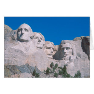 NA, USA, SD, Mount Rushmore. Hälsningskort