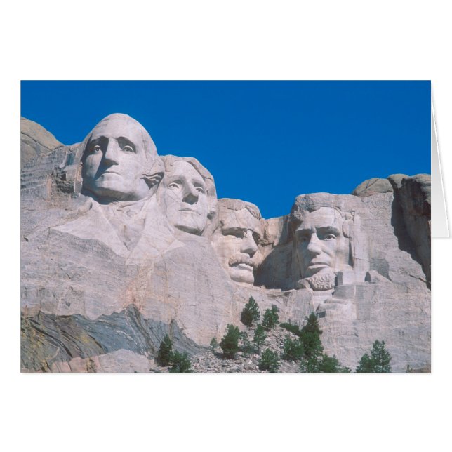 NA, USA, SD, Mount Rushmore. Hälsningskort (Framsidan Horizontal)