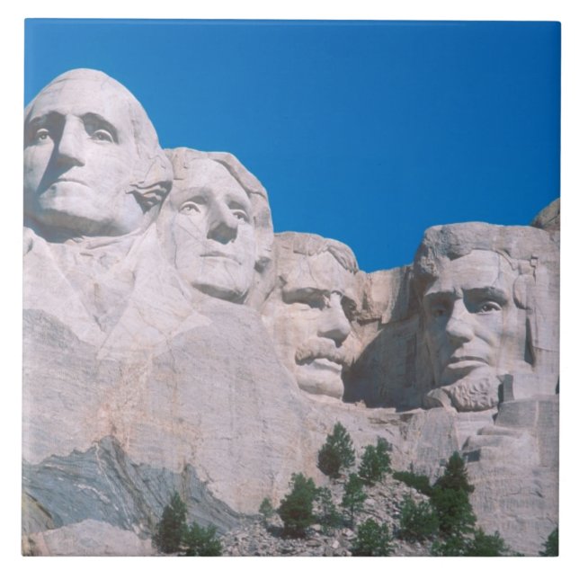 NA USA, SD, Mount Rushmore. Kakelplatta (Framsidan)