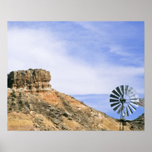 NA, USA, Texas Kvarn och handklippen av Palo Duro Poster