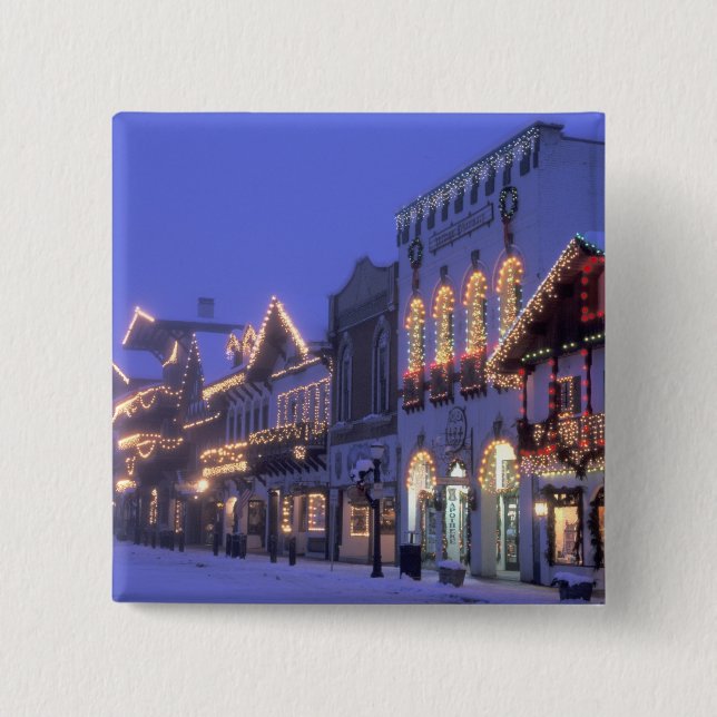 NA, USA, Washington, Leavenworth. Huvudgatan Knapp (Framsida)