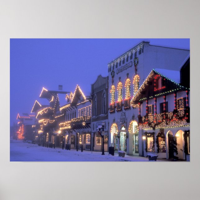 NA, USA, Washington, Leavenworth. Huvudgatan Poster (Framsidan)