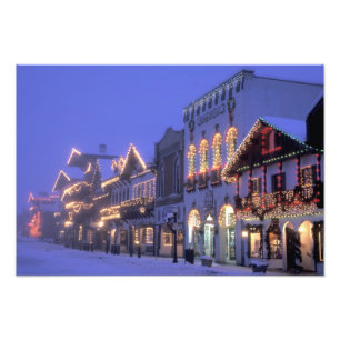 NA USA, Washington, Leavenworth. Huvudsaklig gata Fototryck