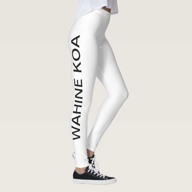 Na Wahine Koa Leggings (Svartvit) (Höger)