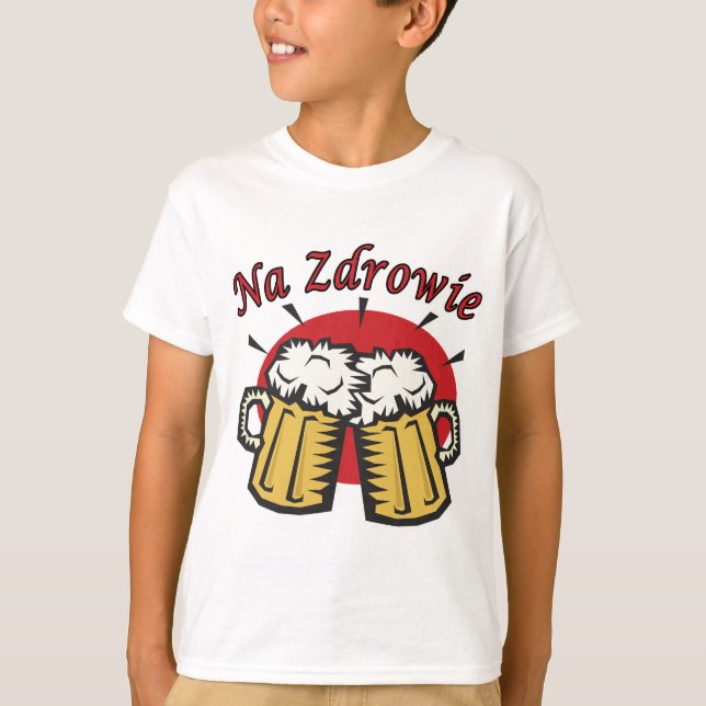 Na Zdrowie-popup med öl Mugg T-shirt (Framsida)