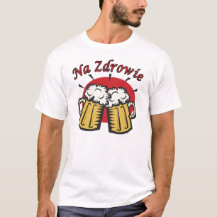 Na Zdrowie-popup med öl Mugg Tee Shirt