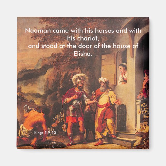 Naaman Healed by Elisha - Magnet (Framsidan)