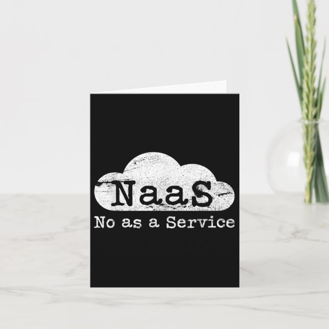 Naas nr som en tjänst för Cloud Computer Nerd Hum Kort (Framsida)