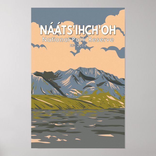 Naats hich'oh National Park Reserve Travel Vintage Poster (Framsidan)