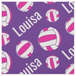 Näball lila rosa namn sportväv i mönster tyg