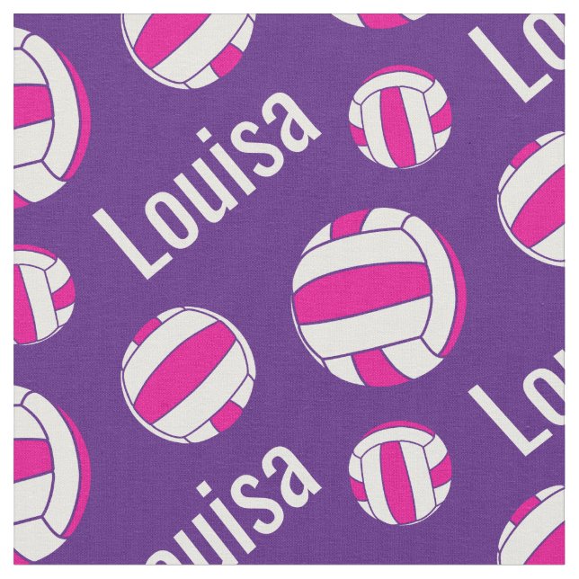Näball lila rosa namn sportväv i mönster tyg (Närbild)