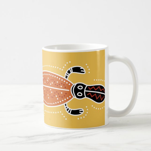 Näbbdjur prucken design kaffemugg (Höger)