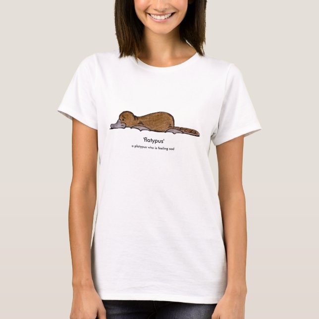 NäbbdjurFlatypus T-tröja T-shirt (Framsida)