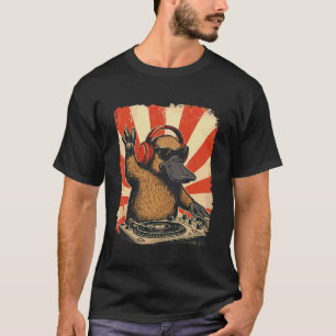 Näbbdjurs DJ House Musik Retro Djurälskare T Shirt