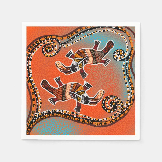 NÄBBDJURS KONST       PAPPERSSERVETT (Framsidan)